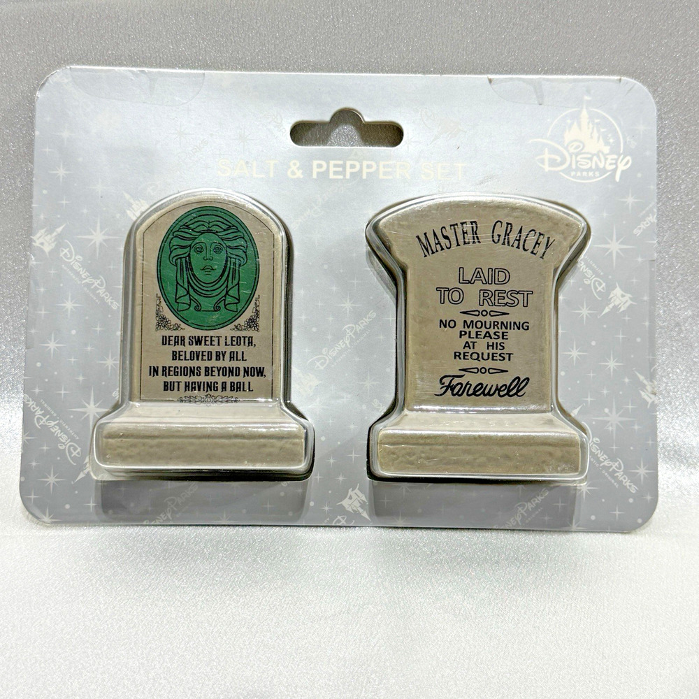 Disney Parks Haunted Mansion Salt Pepper Shaker Set Leota Master Gracey Sealed
